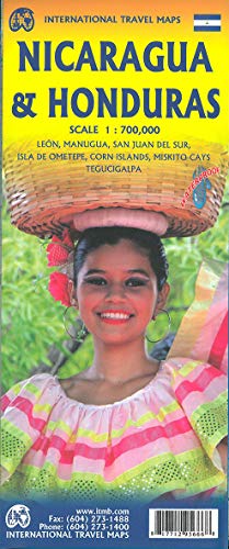 Nicaragua & Honduras: International Travel Map, doppelseitig Plan Tegucigalpa, Managua