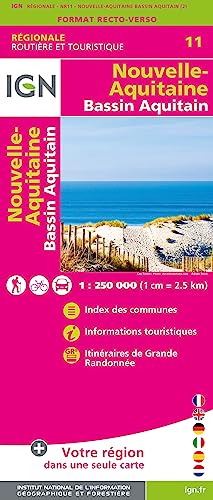 Nouvelle Aquitaine (Bassin Aquitain) Recto/verso 1:250 000