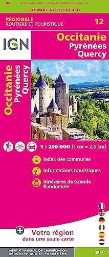 Occitanie (Pyrénées-Quercy) Recto/verso 1:250 000