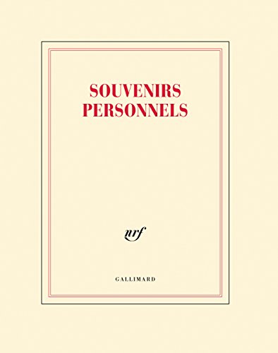 Papeterie Gallimard Cahier "Souvenirs Personnels" 18x23,5cm 56