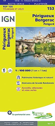 Périgueux Bergerac 1:100 000: IGN Cartes Top 100 - Straßenkarte von IGN Frankreich