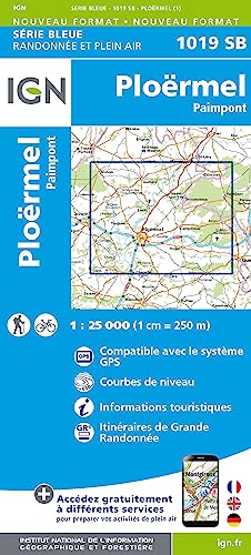 IGN Karte, Serie Bleue Ploermel, Paimpont: Compatible avec le système GPS. Courbes de niveau, Informations touristiques. Itinéraires de Grande ... QR-Code. Mit QR-Code (Série Bleue, Band 1019)