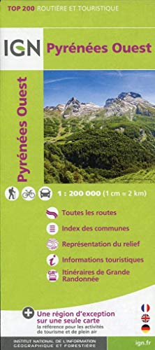 Pyrénées Ouest 1:200 000 (TOP 200, Band 200205) von IGN Frankreich