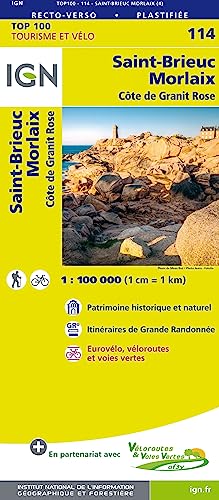 Saint-Brieuc Morlaix 1:100 000: . (TOP 100, Band 114)