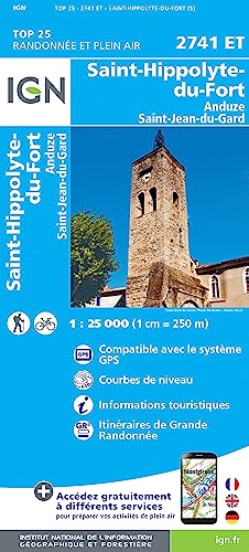 IGN Karte, Serie Bleue Top 25 Saint-Hippolyte-du-Fort.Anduze Saint-Jean-du-Gard
