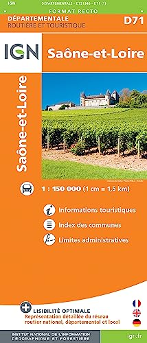 Saône-et-Loire (721346) (Routier France départementale, Band 721346) Saône-et-Loire (721346) (Routier France départementale, Band 721346) von Institut Geographique National