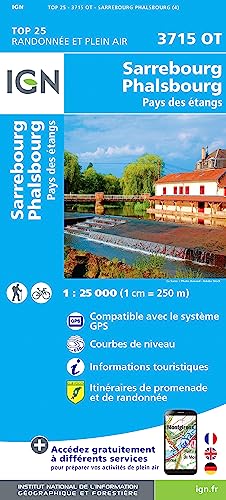 Sarrebourg.Phalsbourg.Pays des Etangs 1:25 000 (TOP 25)