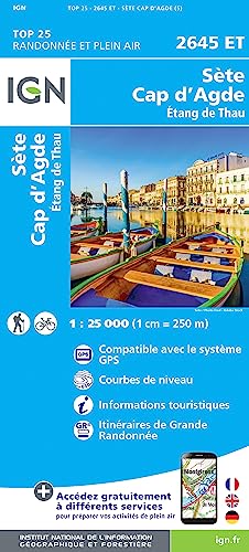 IGN Karte, Serie Bleue Top 25 Sète Cap d'Agde.Étang de Thau von Ign Institut Geographique National