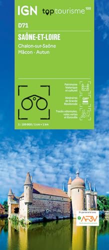 Saône-et-Loire - Chalon-sur-Saône Mâcon Autun (D71) (TOP 100) von Institut Geographique National