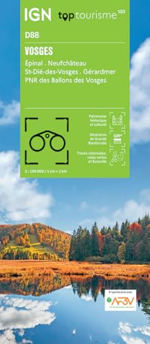 88 Vosges: 1:100000 (TOP 100) 88 Vosges: 1:100000 (TOP 100) von IGN Frankreich