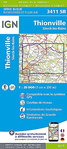 3411SB Thionville Sierck (Série Bleue, Band 3411) von IGN Institut Geographique National