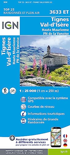 Tignes - Val d'Isère - Haute Maurienne - Parc National de la Vanoise 1:25 000 (TOP 25)