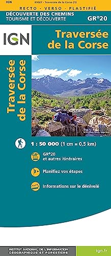 Traversée de la Corse GR20 1:50 000: Grande Randonnée 20 Korsika (Découverte des chemins, Band 89027) Traversée de la Corse GR20 1:50 000: Grande Randonnée 20 Korsika (Découverte des chemins, Band 89027)