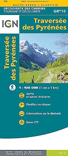 Traversee des Pyrenées 1:110 000: 1:110000 (Découverte des chemins, Band 89030)