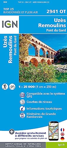 2941OT Uzes.Remoulins.Pont Du Gard (TOP 25) von IGN Frankreich