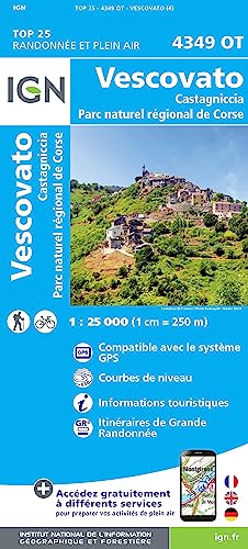 4349OT Vescovato Parc National de Corse (TOP 25) von IGN Frankreich
