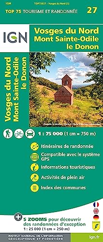 Vosges du Nord (TOP 75, Band 75027) von IGN Frankreich