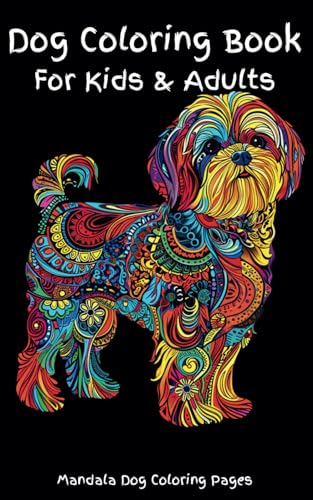 Dog Coloring Book For Kids & Adults: A mandala coloring book of a variety of dog breeds. Pages are designed for detailed coloring or by zones, artists ... boxer, yorkipoo, chug and many other dogs. von Independently published