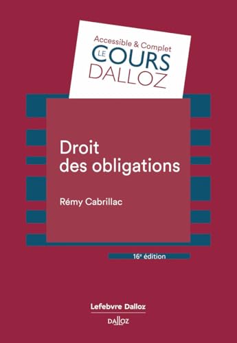 Droit des obligations. 16e éd.