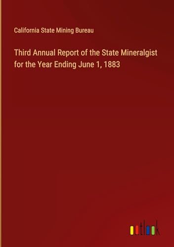 Third Annual Report of the State Mineralgist for the Year Ending June 1, 1883 von Outlook Verlag