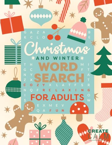 Christmas & Winter Word Search for Adults: Holiday Themed Christmas Gift, Stocking Stuffer Puzzle Book For Women von Independently published