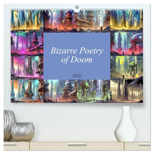 Bizarre Poetry of Doom (High Quality Premium Wall Calendar 2026 DIN A2 landscape),CALVENDO 12 Month Wall Calendar: A dystopian vision von Calvendo