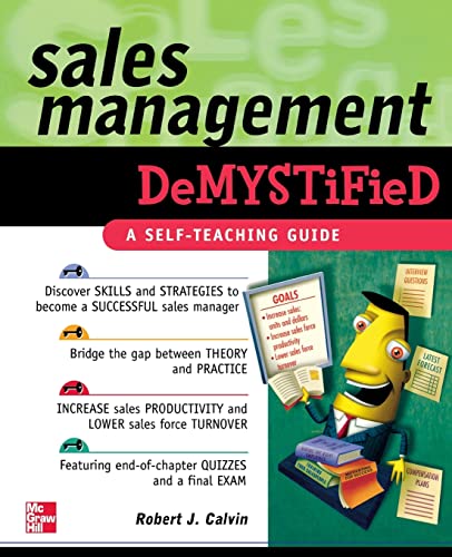 Sales Management Demystified: A Self-teaching Guide Sales Management Demystified: A Self-teaching Guide von McGraw-Hill Education