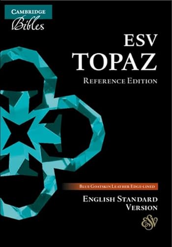 ESV Topaz Reference Edition, Dark Blue Goatskin Leather, ES676:XRL