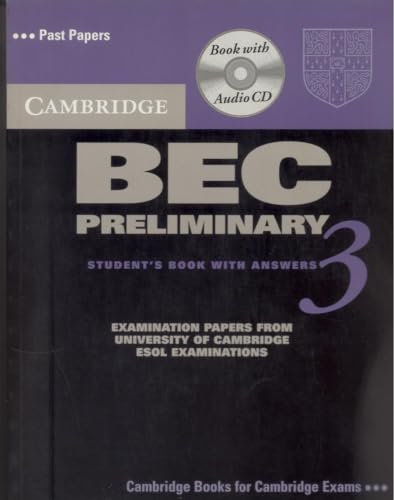 Cambridge BEC Preliminary 3 Self Study Pack: Self-study Pack with audio CD (BEC Practice Tests)