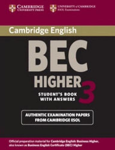 Cambridge Bec Higher 3: Examination Papers from University of Cambridge ESOL Examinations: English for Speakers of Other Languages (Bec Practice Tests) von Cambridge University Press