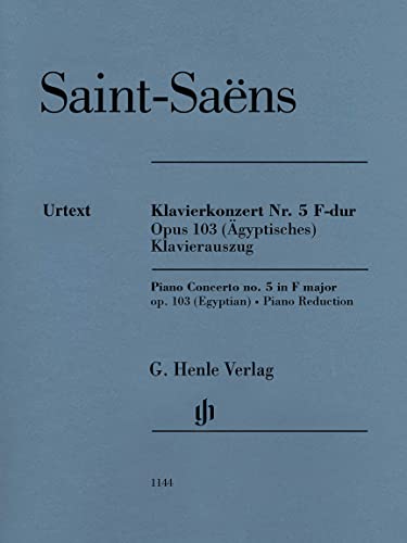 Camille Saint-Saëns - Klavierkonzert Nr. 5 F-dur op. 103 (Ägyptisches): Besetzung: Zwei Klaviere zu vier Händen (G. Henle Urtext-Ausgabe) von HENLE