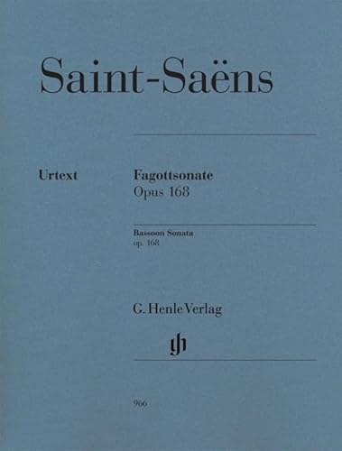 Sonate für Fagott und Klavier op. 168: Besetzung: Fagott und Klavier (G. Henle Urtext-Ausgabe)