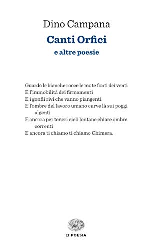 Canti orfici: e altre poesie (ET Poesia)