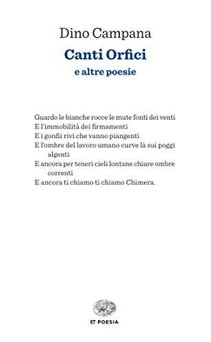 Canti orfici: e altre poesie (ET Poesia) von Einaudi
