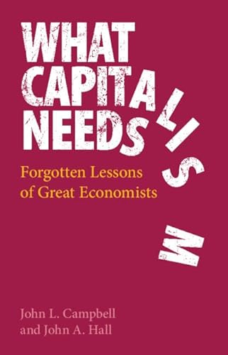 What Capitalism Needs: Forgotten Lessons of Great Economists von Cambridge University Press
