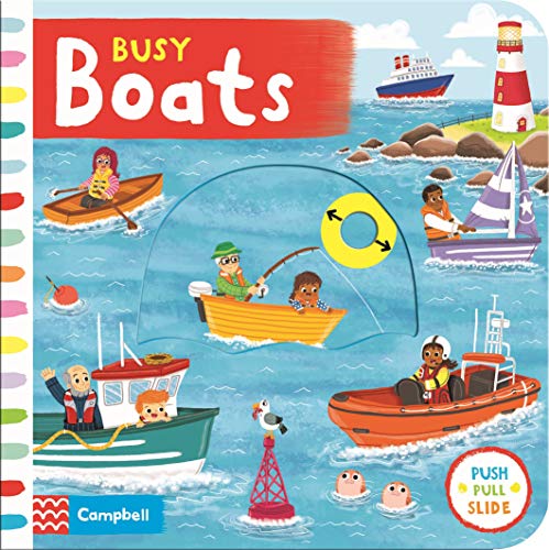Busy Boats: A Push Pull and Slide Book (Campbell Busy Books, 28)