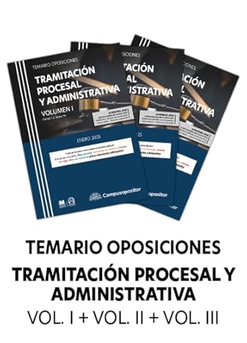 Temario para las oposiciones de Tramitación procesal y administrativa 2025: EXÁMENES 2025 | Convocatoria realizada por Orden PJC/1437/2024, de 3 de diciembre (PACK DE TRES TOMOS) (monografico) von Campus Opositor SL
