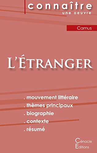 Fiche de lecture L'Étranger de Albert Camus (analyse littéraire de référence et résumé complet)