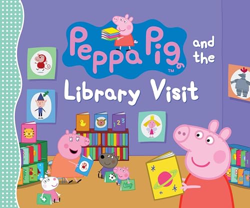 Peppa Pig and the Library Visit: Coloring Poster Is the Backside of the Jacket