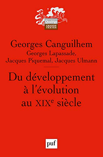 Du développement à l'évolution au XIXe siècle von PUF