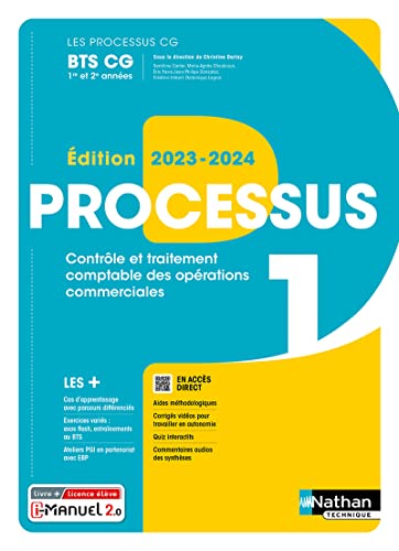 Processus 1 BTS CG 1re et 2e années (Les Processus CG) Livre + licence élève 2023 von NATHAN