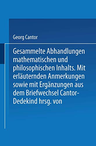 Gesammelte Abhandlungen: Mathematischen und Philosophischen Inhalts (German Edition)