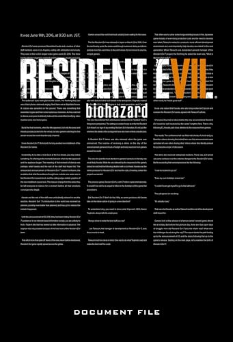 Resident Evil 7: Biohazard Document File