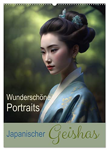Wunderschöne Portraits Japanischer Geishas (Wandkalender 2025 DIN A2 hoch), CALVENDO Monatskalender von CALVENDO
