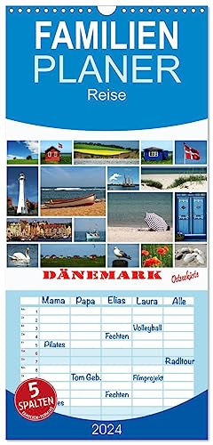 Familienplaner 2024 - Dänemark - Ostseeküste mit 5 Spalten (Wandkalender, 21 cm x 45 cm) CALVENDO