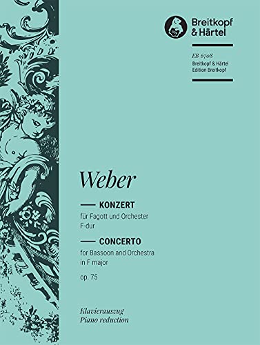 Fagottkonzert F-dur op. 75 - Ausgabe für Fagott und Klavier (EB 6708) von Breitkopf & Härtel