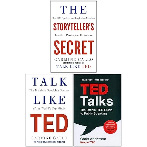 The Storyteller's Secret [Hardcover], Talk Like TED, TED Talks 3 Books Collection Set
