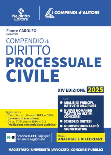 Compendio di procedura civile 2025, aggiornato al I e al II Correttivo Cartabia in tema di mediazione e negoziazione assistita (I compendi d'autore) von Neldiritto Editore