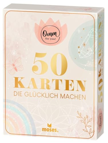 moses. Omm for you - 50 Karten Die Glücklich Machen | Zum Freuen, Nachdenken oder als Tagesmantra | Sprüche für den besonderen Achtsamkeitsmoment | In einer Geschenkbox moses. Omm for you - 50 Karten Die Glücklich Machen | Zum Freuen, Nachdenken oder als Tagesmantra | Sprüche für den besonderen Achtsamkeitsmoment | In einer Geschenkbox