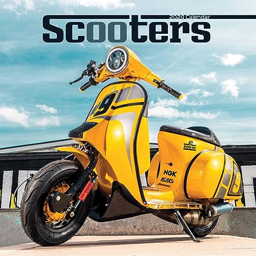 Scooters – Motorroller 2024: Original Carousel-Kalender [Mehrsprachig] [Kalender] (Wall-Kalender) von Brown Trout-Auslieferer Flechsig